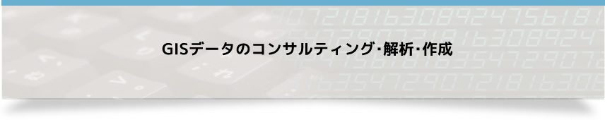 GISデータのコンサルティング･解析･作成